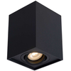 Downlight LAMPA sufitowa TUBE 22953/01/30 Lucide metalowa OPRAWA kostka czarna