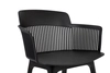 Krzesło do jadalni TORRE KH010100236 z podłokietnikami czarne