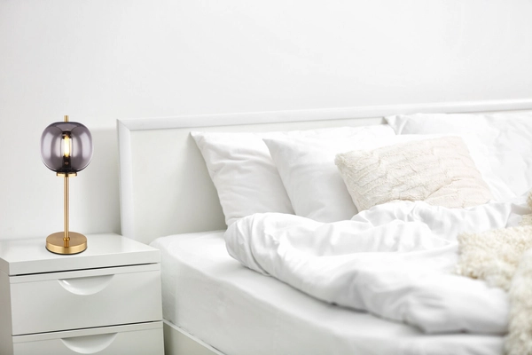 Lampa stołowa Blacky 15345TMM ball mosiądz przydymiona