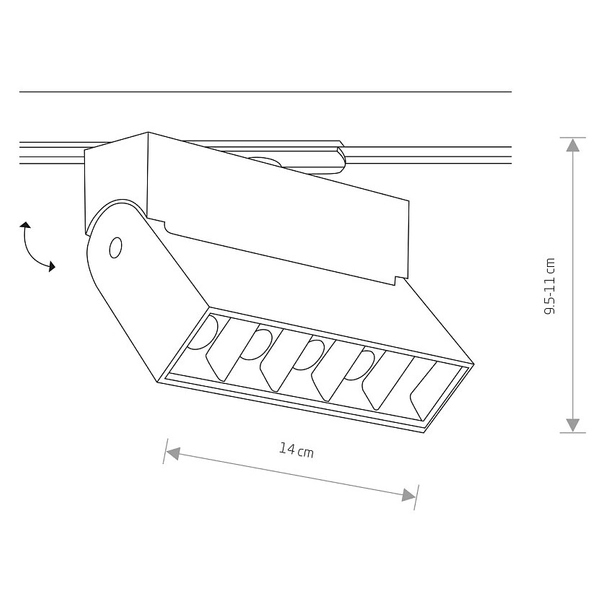 Reflektor Profile Focus 7622 LED 9W 4000K do 1fazowego systemu szynowego czarny