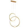 LAMPA wisząca LOZANNA PND-20112035-2B-GD Italux metalowa OPRAWA pierścienie LED 44,8W 3000K zwis kule rings brąz antyczny bi