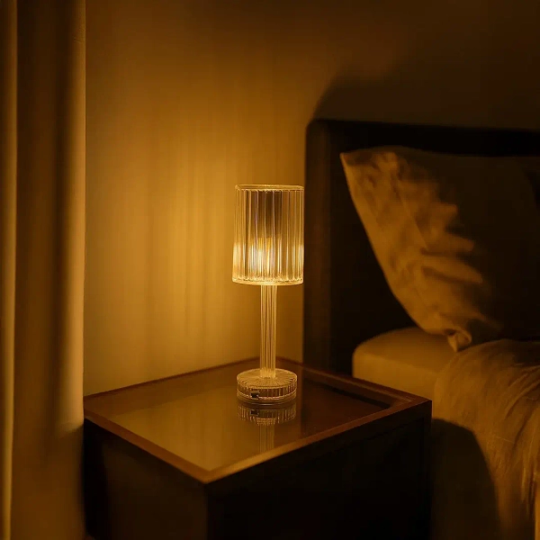 Lampa stołowa z akumulatorem Simple ML2289 LED 1W CCT przezroczysta