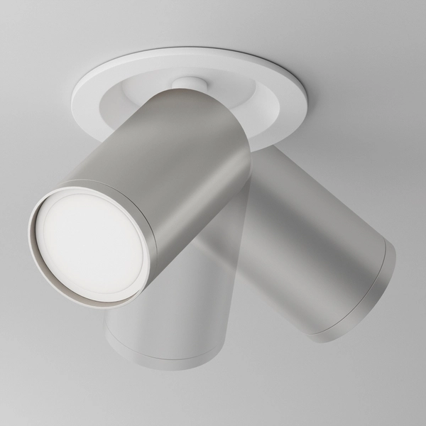 Tuba lampa podtynkowa Focus S C048CL-U-1WS Maytoni reflektor biała srebrna