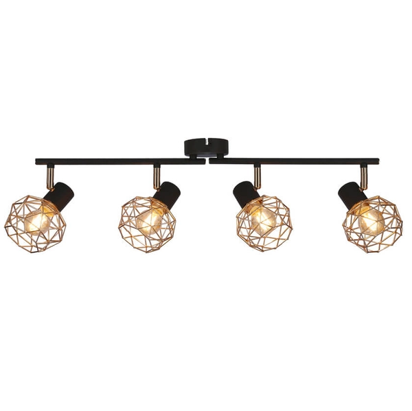 Nowoczesna lampa sufitowa Acrobat 94-22226 czarna miedziana