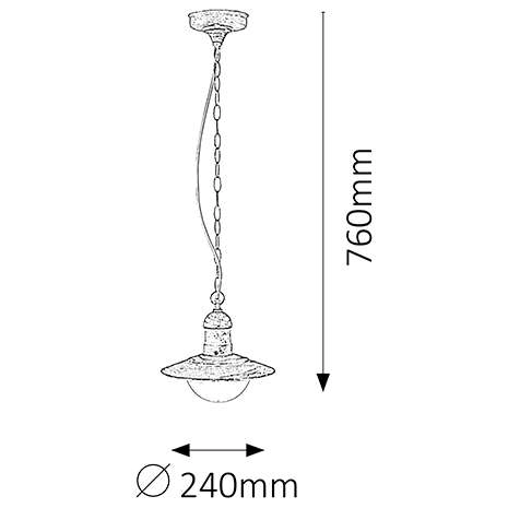Zewnętrzna LAMPA wisząca OSLO 8740 Rabalux tarasowa OPRAWA loftowy ZWIS industrialny na łańcuchu IP44 antyczna biel