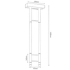 Wisząca lampa designerska ALHA 9071 Shilo LED 30W 3000K czarna