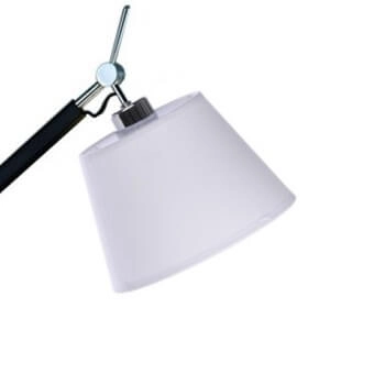 Gabinetowa lampa stojąca Zyta AZ1848+AZ2599 Azzardo z abażurem czarna biała