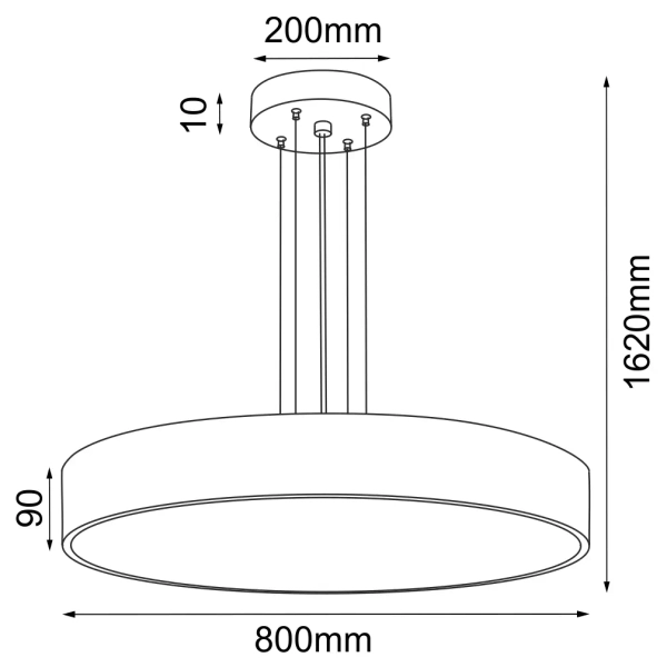 Kuchenna wisząca lampa Kengo 5239 okrągła nad wyspę biała