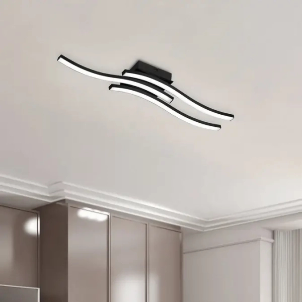 Metalowa lampa sufitowa ROUTE R62473132 czarna 3xLED 15W 3000K IP20