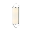 Ścienna LAMPA klasyczna Libero Parette Cromo Orlicki Design półokrągła OPRAWA kinkiet abażurowy biały chrom