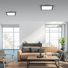 Natynkowa lampa sufitowa Flat LED 6W 3000K czarny plafon do jadalni