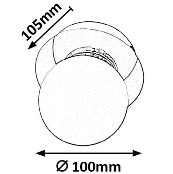 Kinkiet LAMPA ścienna BECCA 2110 Rabalux szklana OPRAWA łazienkowa kula ball IP44 biała chrom