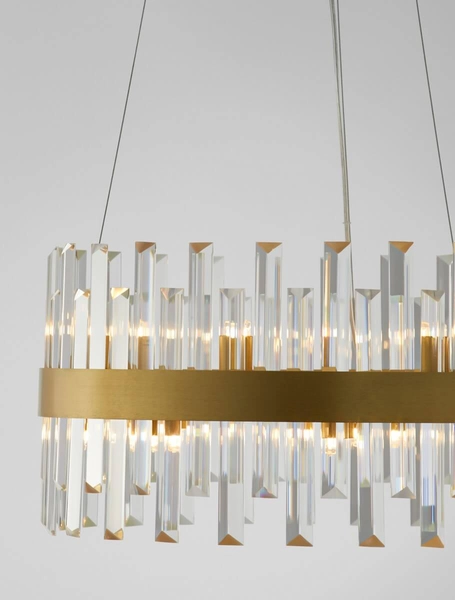 Jadalniany żyrandol CHOLULA LE42908 nad stół kryształowy złoty