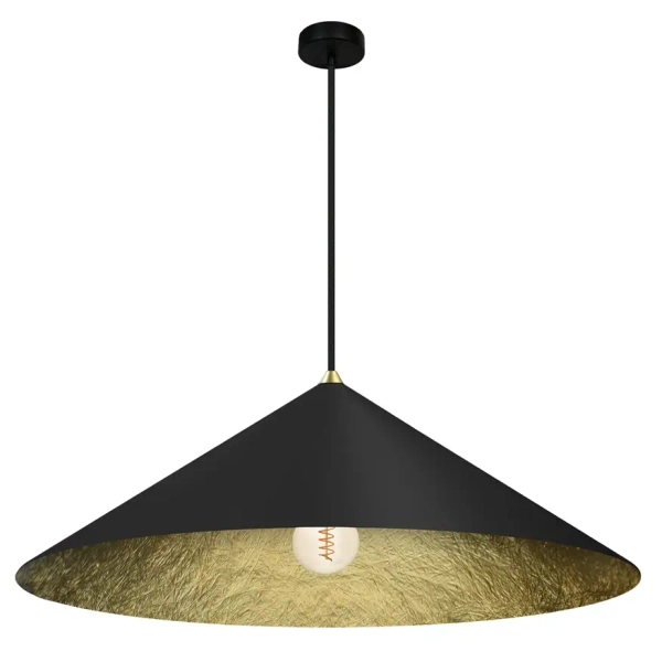 Lampa zwisająca nad stół FUJI MLP0646 do jadalni trójkątna czarna