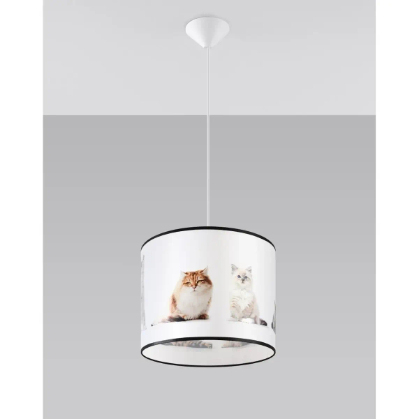 Wisząca lampa Koty SL.1420 Sollux pokój dziecięcy wielokolorowa