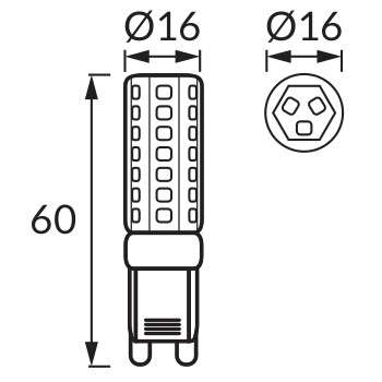 Żarówka BOB 03679 Ideus LED G9 5,5W 536lm 230V biała ciepła