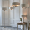 Lampa ścienna abażurowa Highclere 94403 Endon beżowy chrom