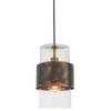 Industrialna lampa wisząca L&-190601 Light& tuba szklana brąz patyna