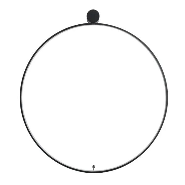 Pierścieniowa ścienna lampa VISUAL czarna W0437 1xLED 28W 3000K IP44 ring
