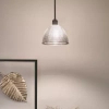 Wisząca szklana lampa Hampstead przydymiona czarna industrialna 1xE27 1-p ELS-HAMPSTEAD-P-BLK