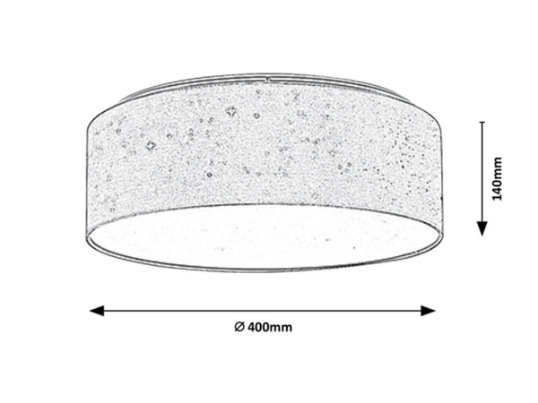 LAMPA sufitowa OTILIA 3308 Rabalux abażurowa OPRAWA plafon LED 22W 3000K okrągła plafoniera kremowa
