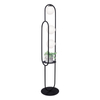 Podłogowa lampa z półką Finestra K-4963 Kaja do salonu kule białe czarne
