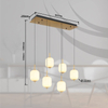 Wisząca lampa nad stół Ewald 15217-6 LED 40W 3000K kule mosiądz