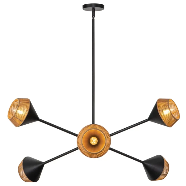 Designerska wisząca lampa Daphne ALM-DAPHNE6-MB nad stół czarny