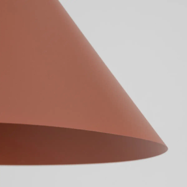 Minimalistyczna wisząca lampa Cono 6632 stożkowa pomarańczowy