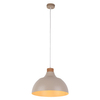 Kopułowa lampa wisząca Cap 5664 TK Lighting do salonu drewniana beżowa