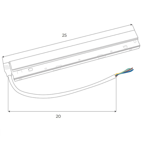 Wewnętrzny zasilacz do szyn magnetycznych Magnetic MA0005 200W czarny