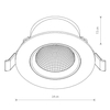 Okrągła lampa z klipsem Egina 10558 Nowodvorski LED 15W 4000K wpustowa czarna