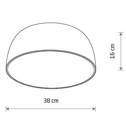 Plafon do kuchni Satellite 8015 Nowodvorski kopuła metalowy szary