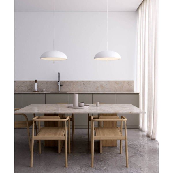 Lampa wisząca nad stół Versale 2220053001 DFTP kopuła biała