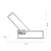 Sufitowa lampa na pilot FELIX srebrna 14635-55 1xLED 45W 2700-5000K RGB zmienna barwa