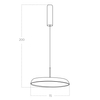 Wisząca lampa metalowa CLARA AZ5807 Azzardo LED 12W 3000K czarna