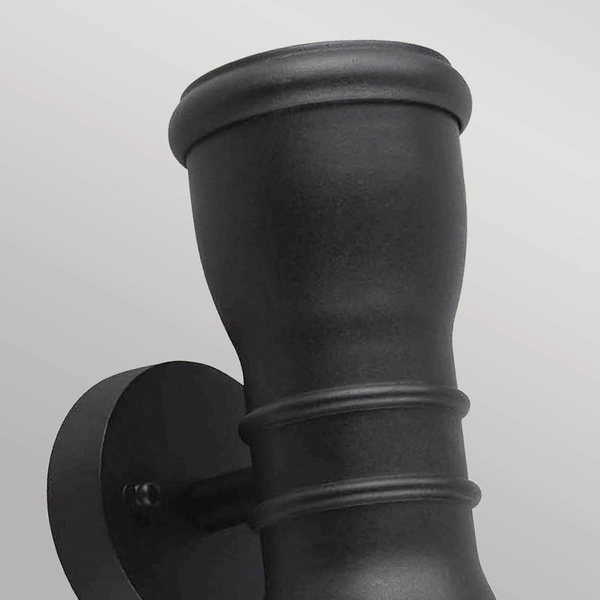 Elewacyjny kinkiet Malvern GZH-MALV Elstead góra-dół IP44 metal czarny