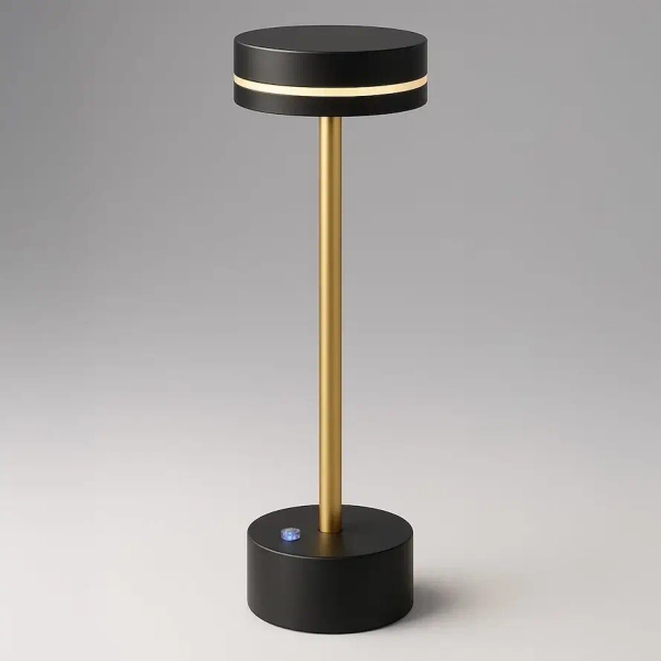 Bezprzewodowa lampa stołowa Sam ML1386 LED 5W 3000K USB-C czarny złoty