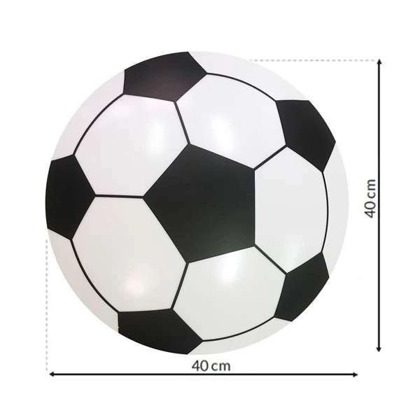 Dziecięca LAMPA sufitowa BALL ML6179 Milagro metalowa OPRAWA piłka nożna LED 18W 4000K plafon biały czarny