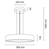 LAMPA wisząca BUNGO 7549 Shilo okrągła OPRAWA metalowa ZWIS biały