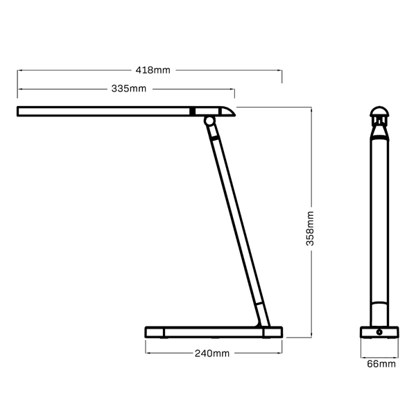Ledowa lampka na biurko MADERA 324955 LED 7W 4000K biały srebrny
