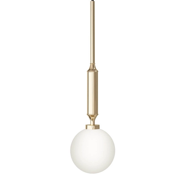 Wisząca lampa 1-płomienna Ero I biały zwis kula nad blat