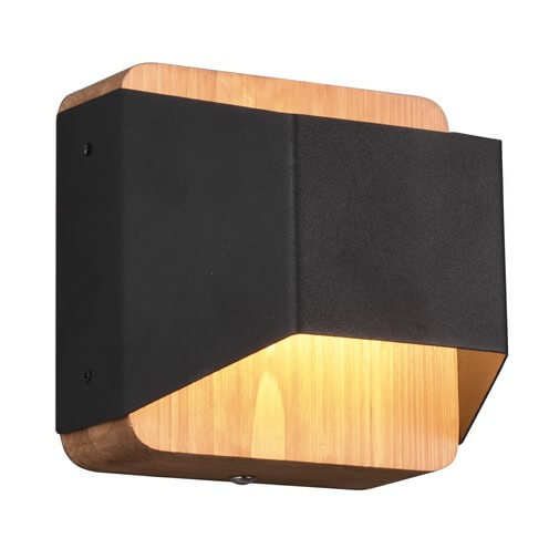 Naścienna lampa ARINO 224810132 LED 4,3W 3000K do jadalni czarny drewniany