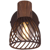 Kinkiet LAMPA ścienna ISABELLE 54817-1 Globo rustykalna OPRAWA metalowa klatka art deco rdzawa