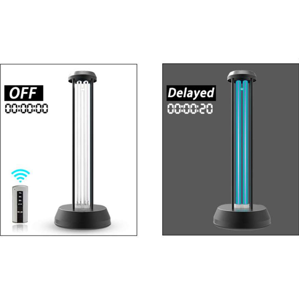 Antybakteryjna LAMPA stojąca MDECO AR-UV-DL-01 metalowa OPRAWA bakteriobójcza do dezynfekcji