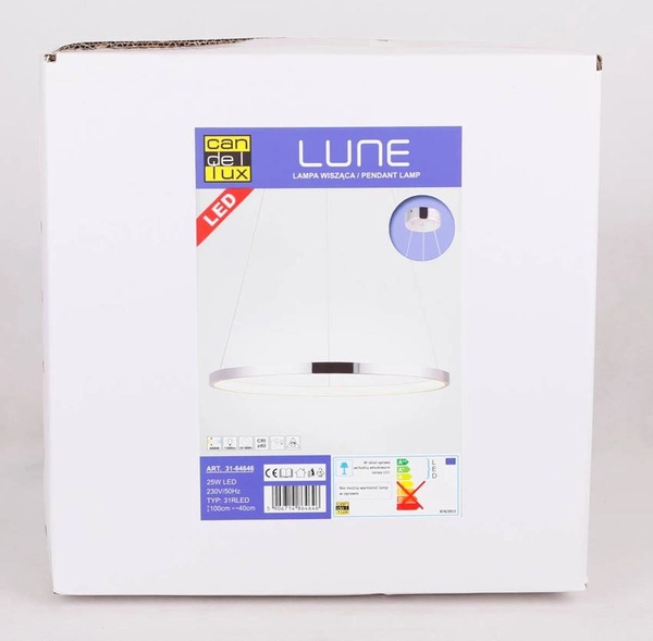 Lampa wisząca Lune 31-64646 Candellux LED 25W 4000K pierścień chrom