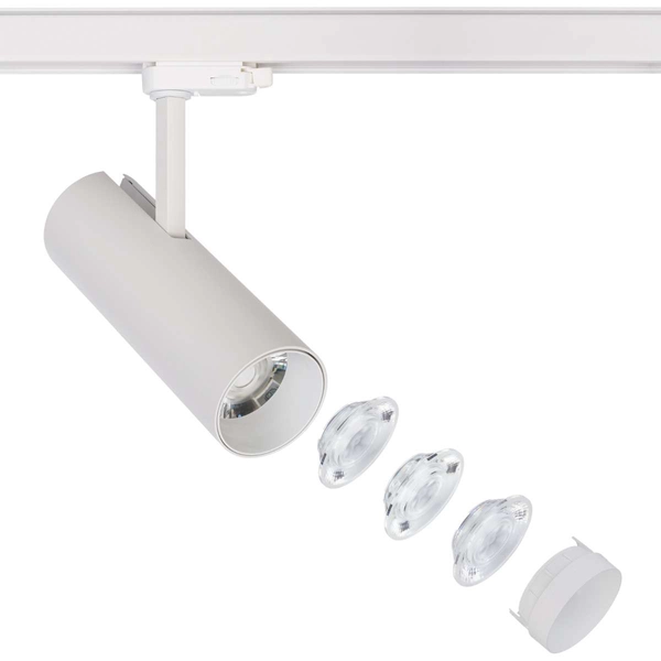 Regulowana LAMPA sufitowa MILO 8762 Nowodvorski okrągła OPRAWA metalowa LED 25W 3000K do systemu szynowego 3 - fazowego biała