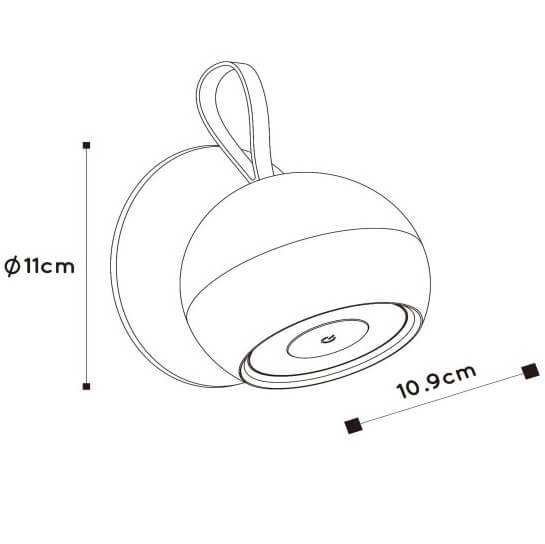Kinkiet zewnętrzny na baterie Lunex 27251/02/30 IP54 LED 2W 3000K czarny