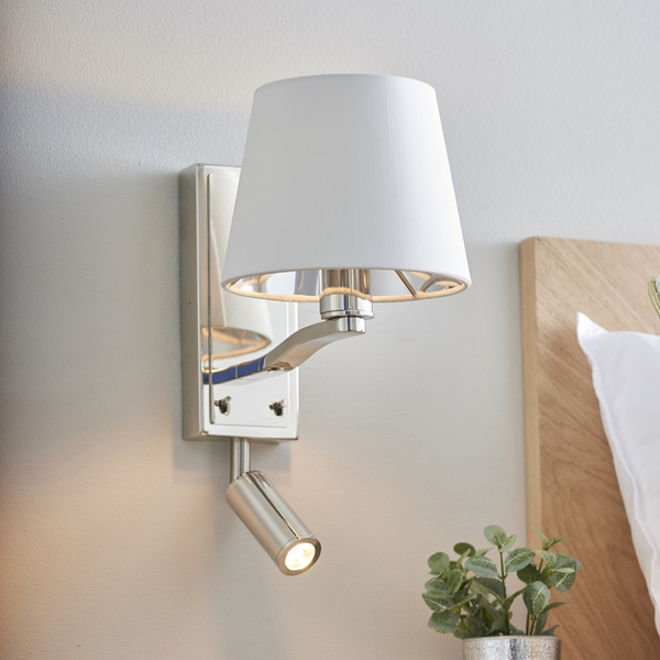 Kinkiet nad łóżko Harvey 73027 LED 6W 3000K spot regulowany biały nikiel