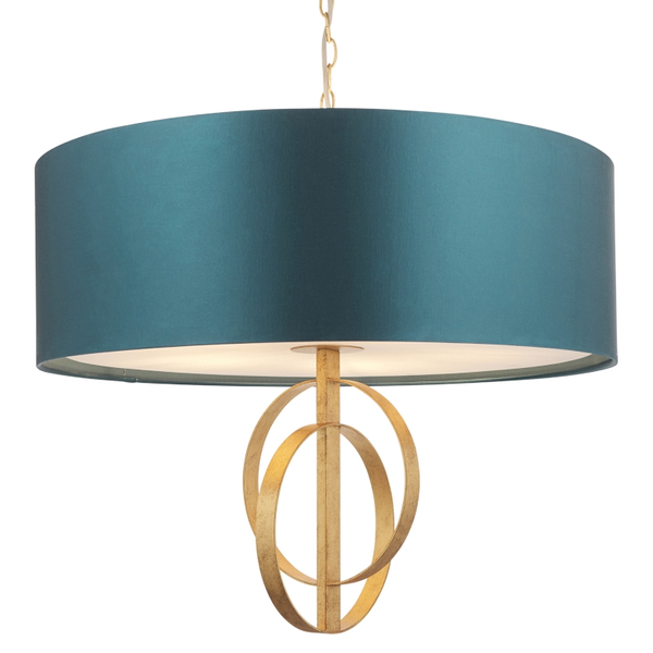 Lampa wisząca nad stół L&-195219 Light& na łańcuchu morska złota